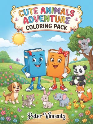 Cute Animals Adventure coloring book